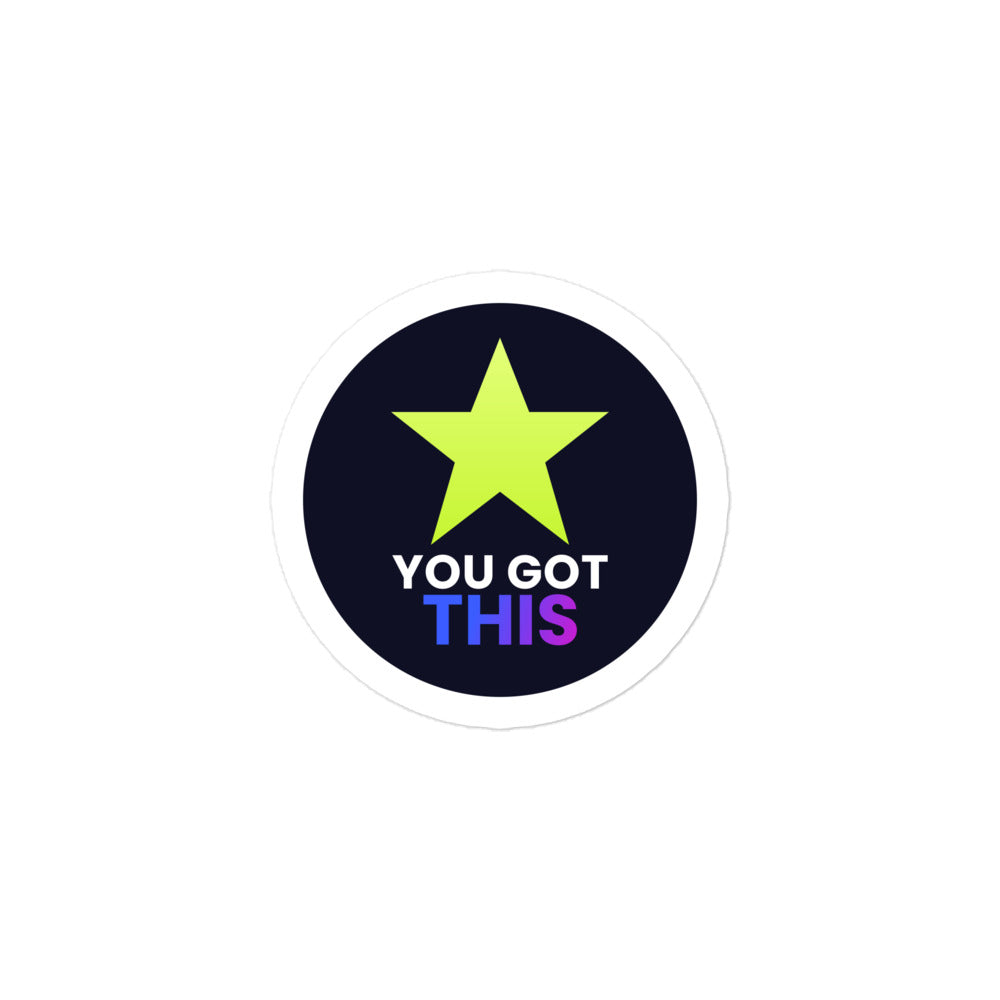 You Got This Star Kiss-Cut Sticker — TrendChase gradient design on dark navy