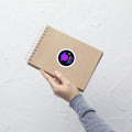 Future Grad Cap Kiss-Cut Sticker — TrendChase gradient design on dark navy