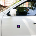 Teacher's Fuel Apple Kiss-Cut Sticker — TrendChase gradient design on dark navy