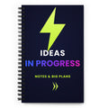 Ideas in Progress Spiral Notebook — TrendChase gradient design on dark navy