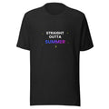 Straight Outta Summer Back-to-School Tee — TrendChase gradient design on dark navy