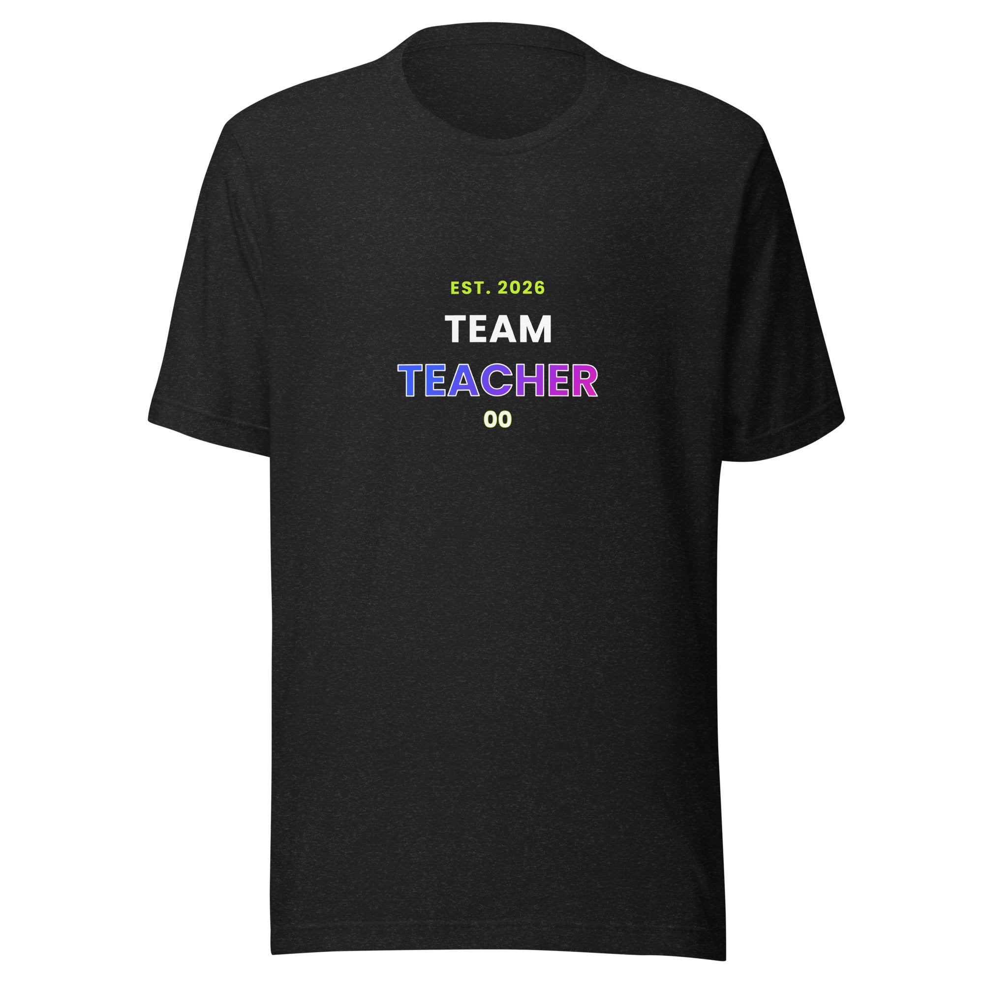 Team Teacher Athletic Jersey Tee — TrendChase gradient design on dark navy